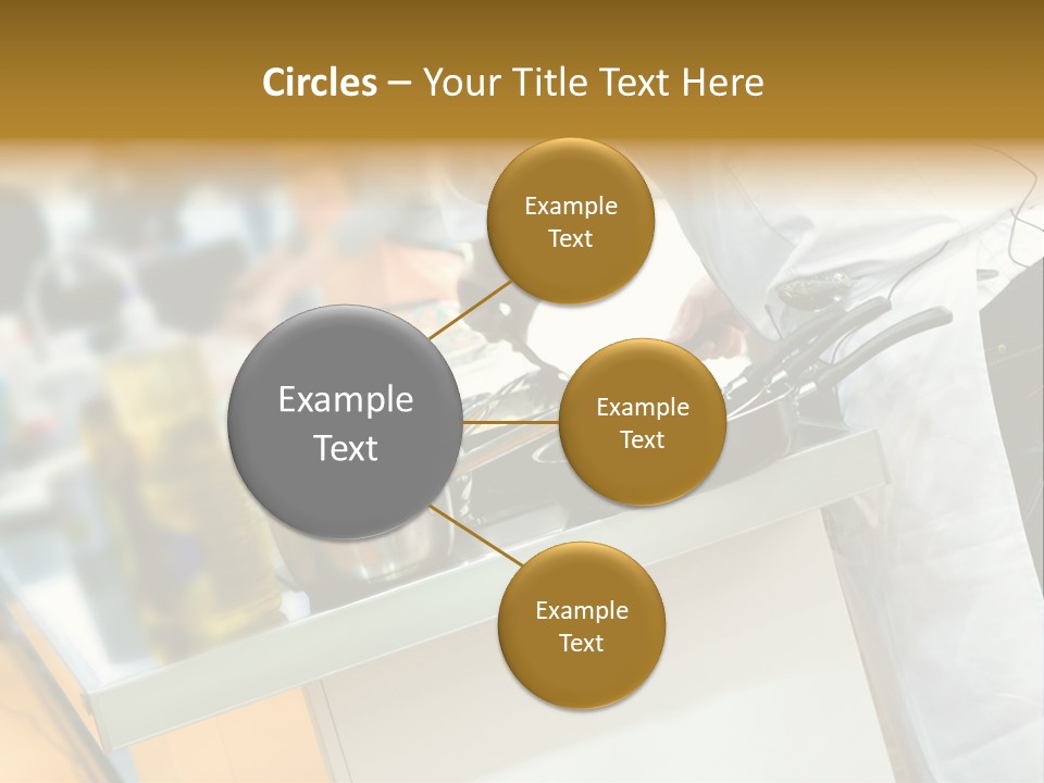 A Chef Is Preparing Food In A Kitchen PowerPoint Template