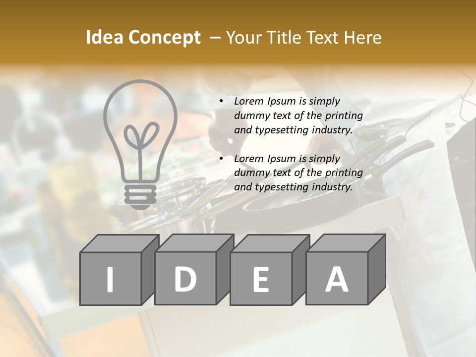 A Chef Is Preparing Food In A Kitchen PowerPoint Template