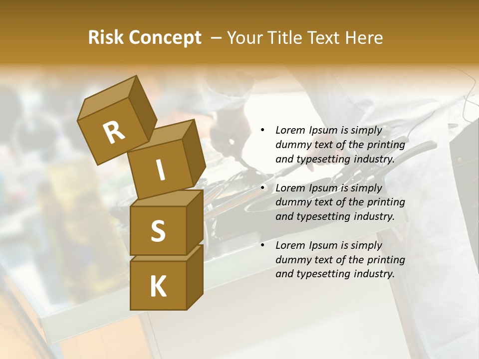 A Chef Is Preparing Food In A Kitchen PowerPoint Template