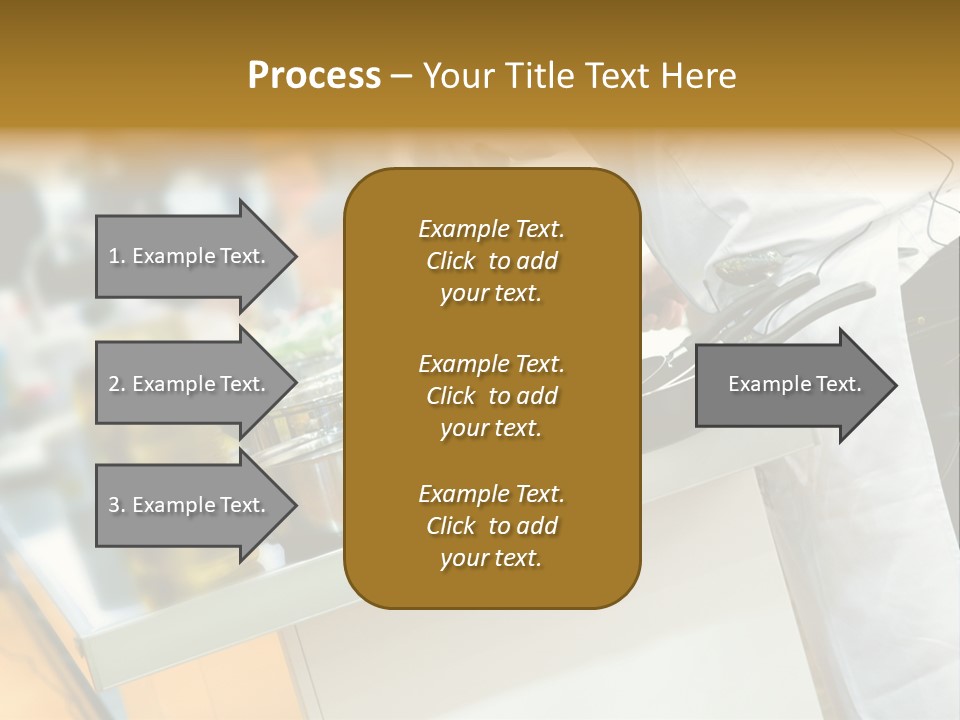 A Chef Is Preparing Food In A Kitchen PowerPoint Template