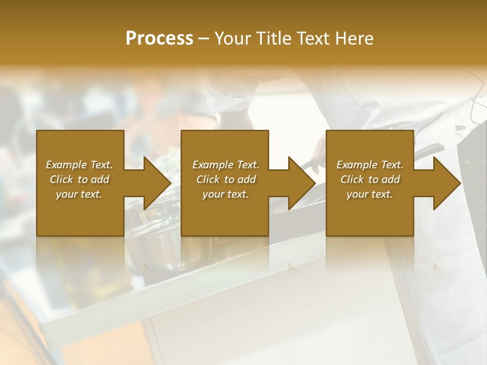 A Chef Is Preparing Food In A Kitchen PowerPoint Template