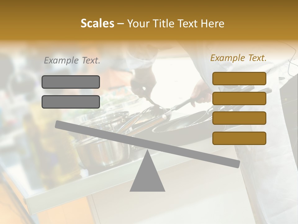 A Chef Is Preparing Food In A Kitchen PowerPoint Template