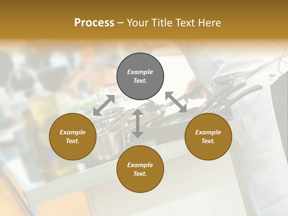 A Chef Is Preparing Food In A Kitchen PowerPoint Template