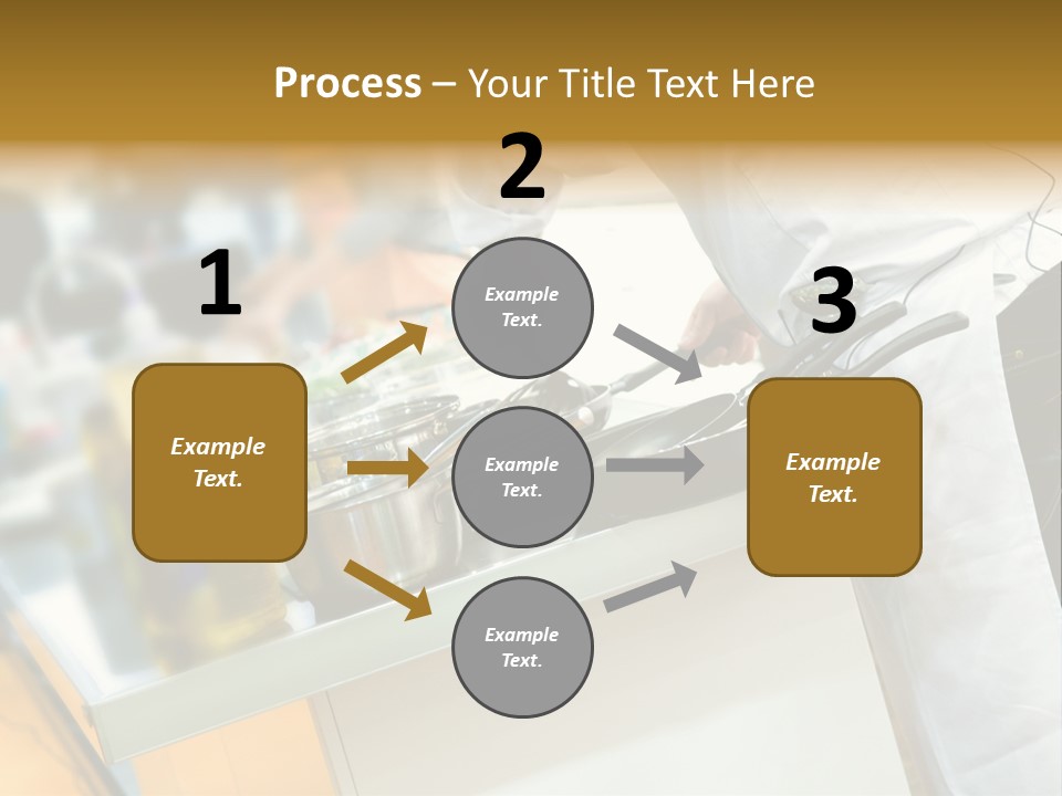 A Chef Is Preparing Food In A Kitchen PowerPoint Template