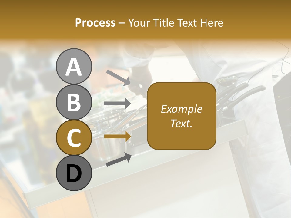 A Chef Is Preparing Food In A Kitchen PowerPoint Template