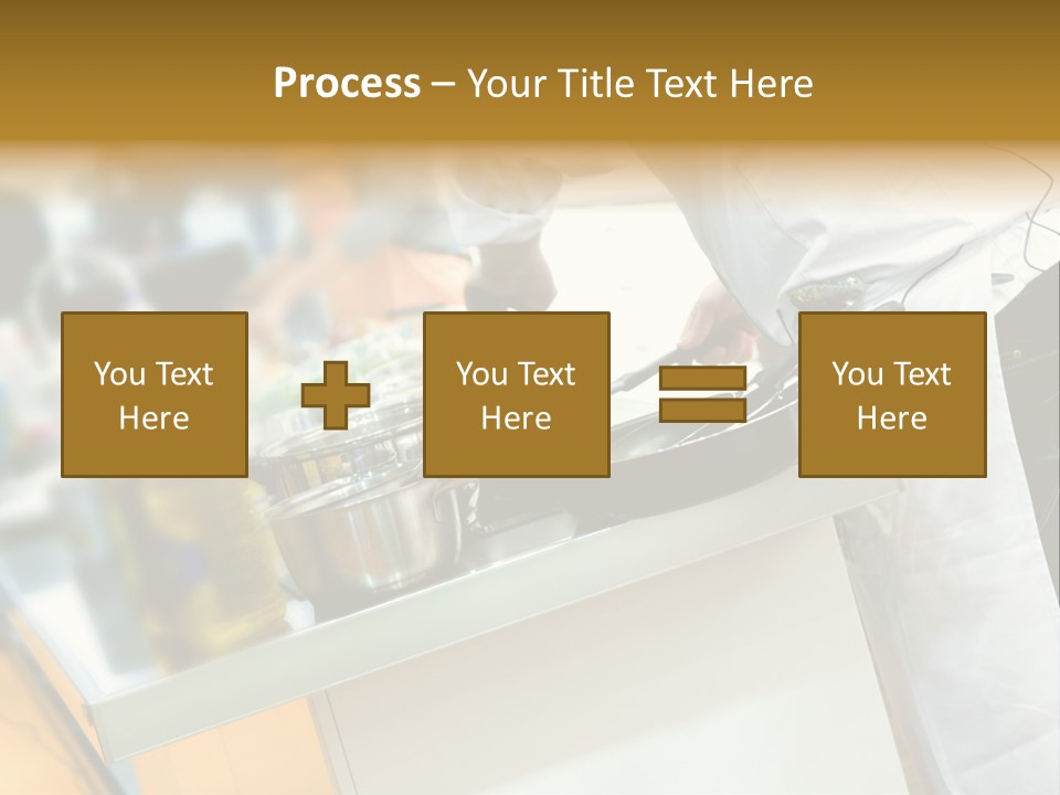A Chef Is Preparing Food In A Kitchen PowerPoint Template