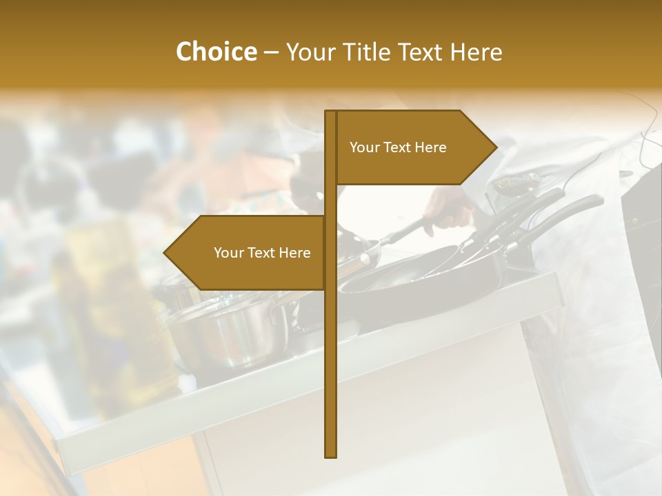 A Chef Is Preparing Food In A Kitchen PowerPoint Template