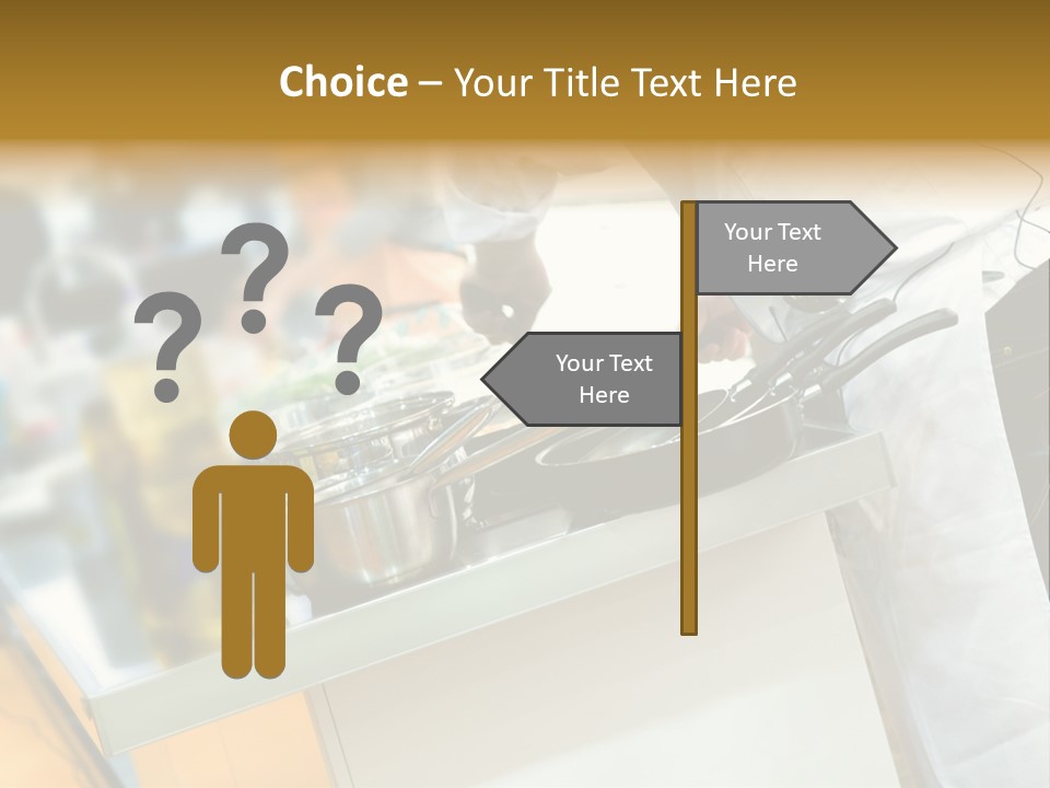 A Chef Is Preparing Food In A Kitchen PowerPoint Template