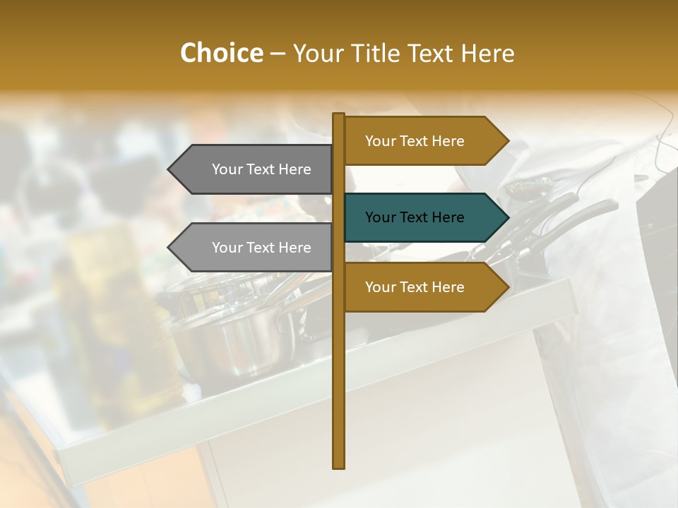 A Chef Is Preparing Food In A Kitchen PowerPoint Template