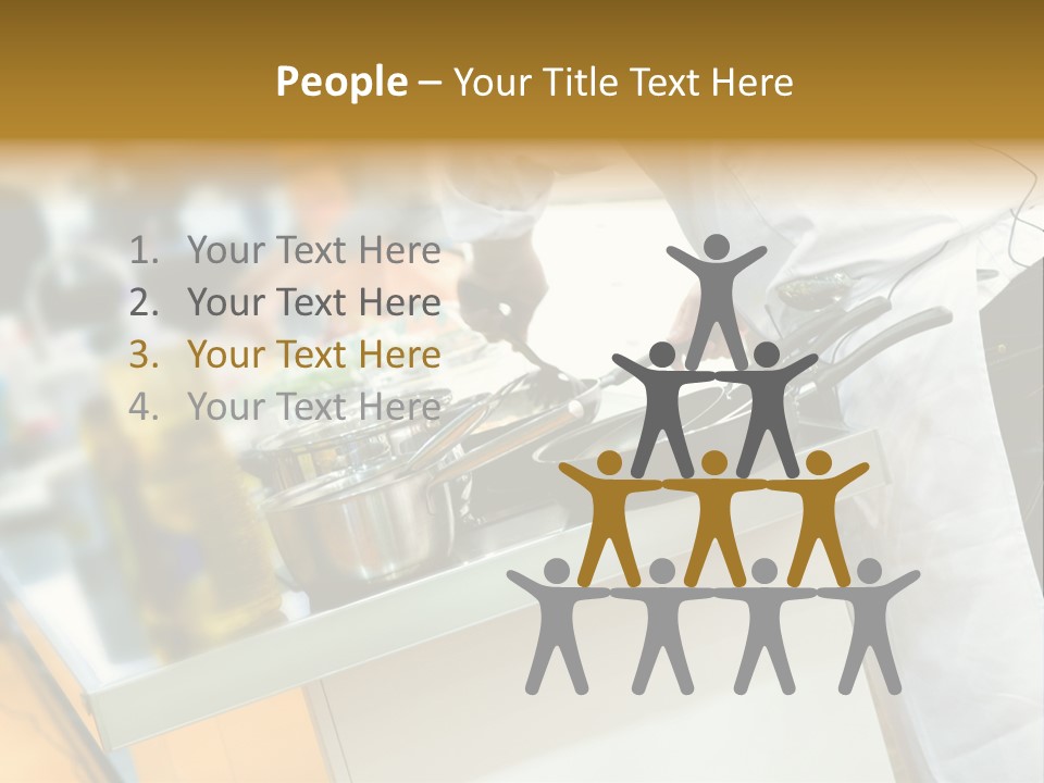 A Chef Is Preparing Food In A Kitchen PowerPoint Template