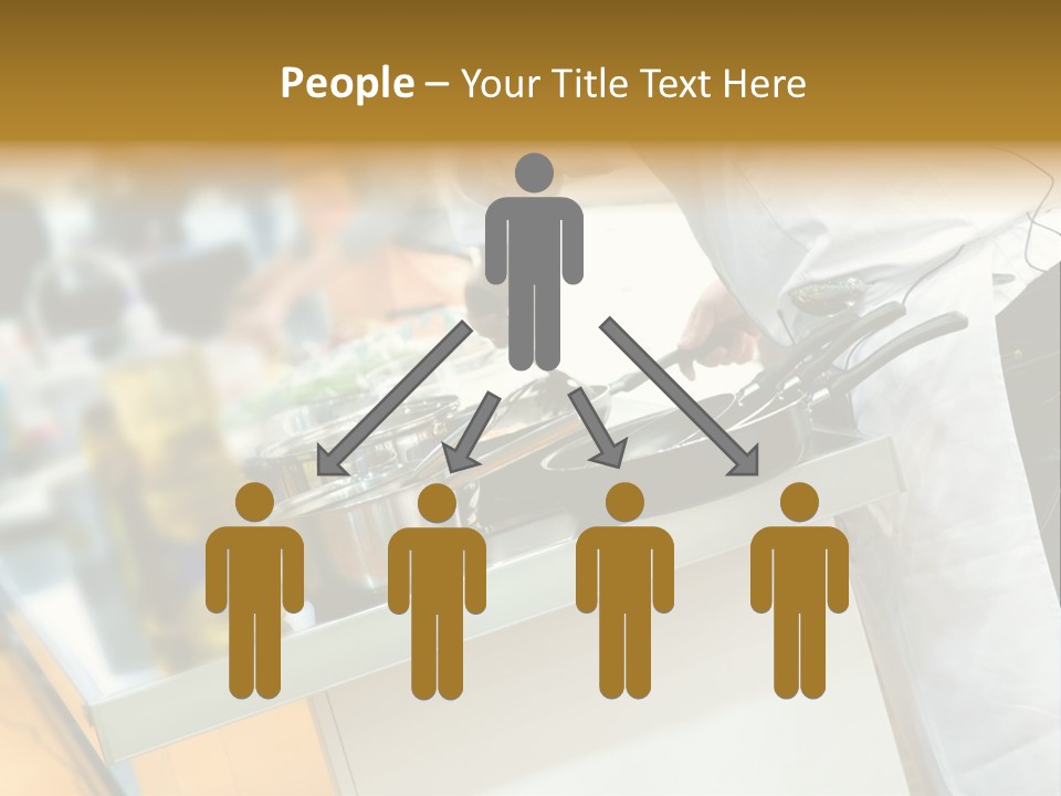 A Chef Is Preparing Food In A Kitchen PowerPoint Template