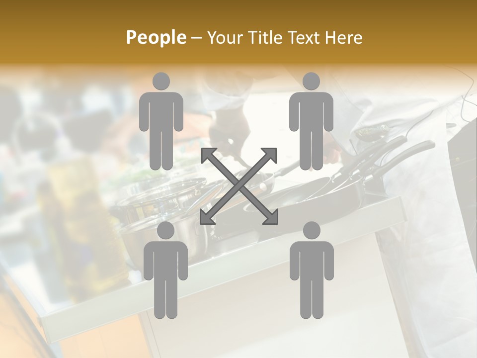 A Chef Is Preparing Food In A Kitchen PowerPoint Template