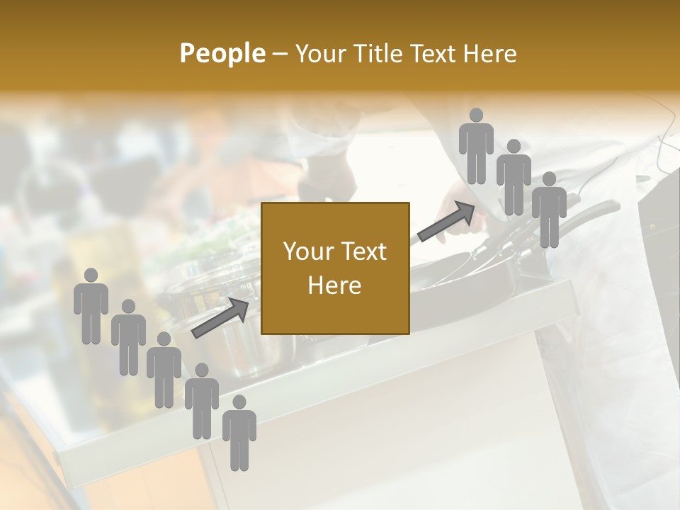 A Chef Is Preparing Food In A Kitchen PowerPoint Template