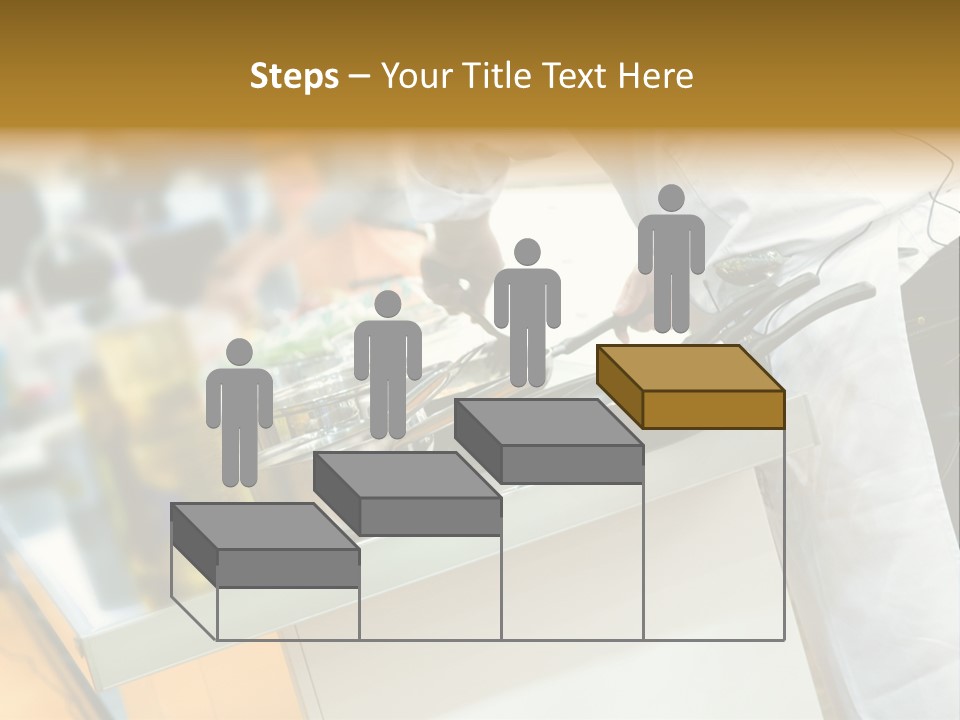 A Chef Is Preparing Food In A Kitchen PowerPoint Template