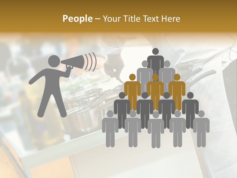 A Chef Is Preparing Food In A Kitchen PowerPoint Template