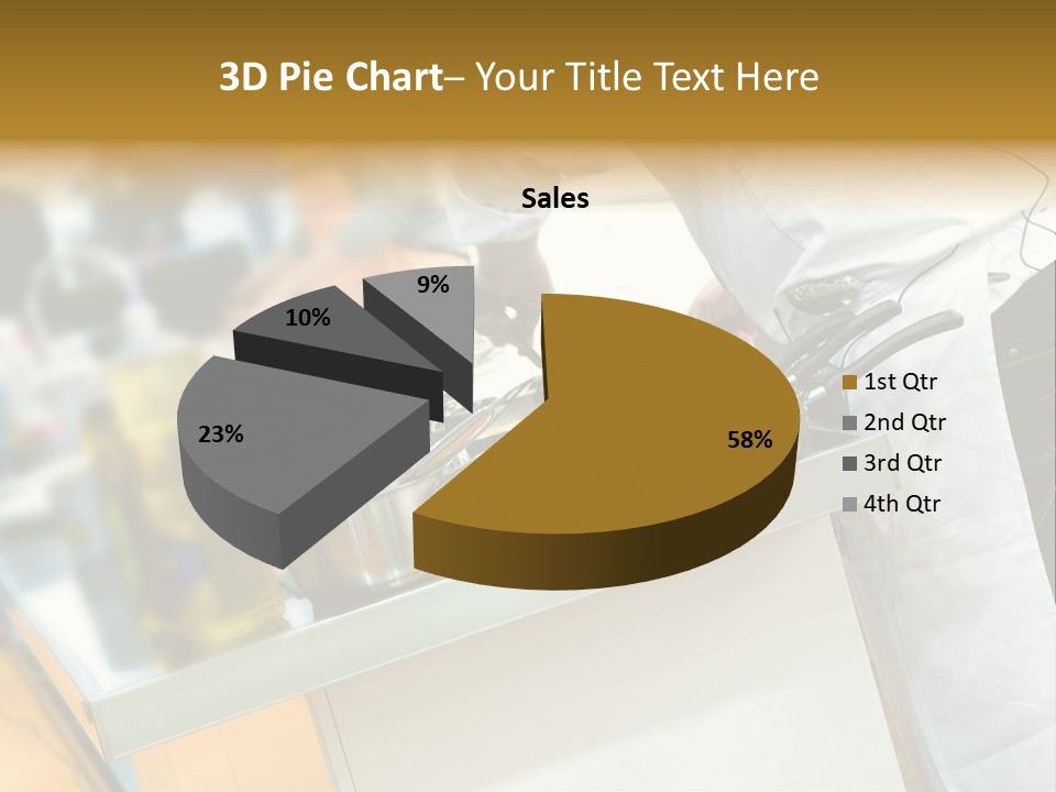 A Chef Is Preparing Food In A Kitchen PowerPoint Template
