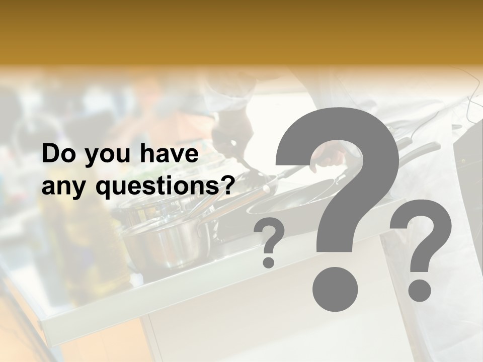 A Chef Is Preparing Food In A Kitchen PowerPoint Template