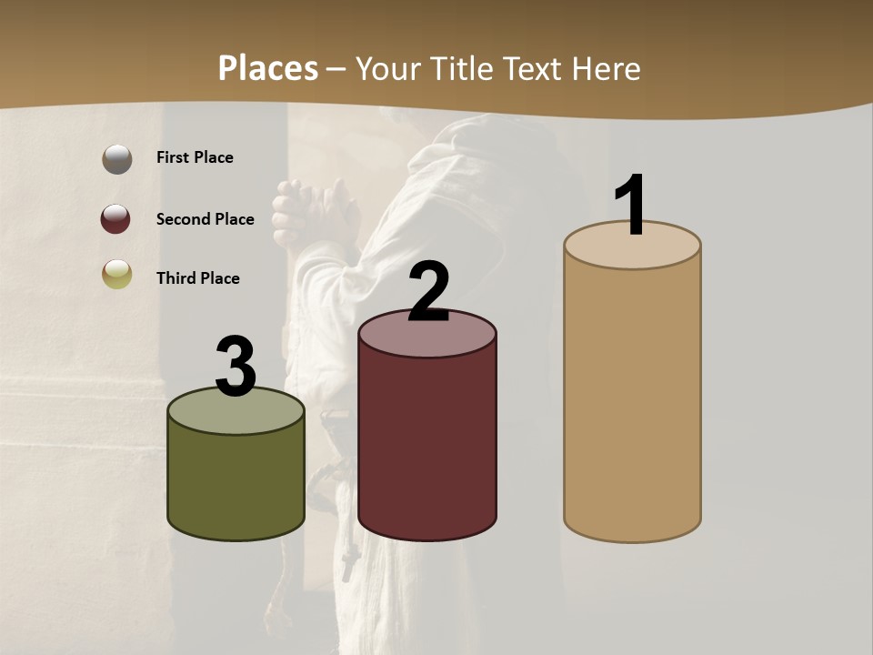 A Man Sitting On The Ground In Front Of A Building PowerPoint Template