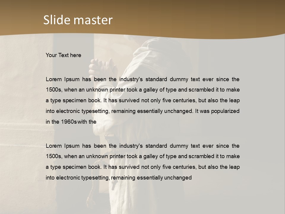 A Man Sitting On The Ground In Front Of A Building PowerPoint Template