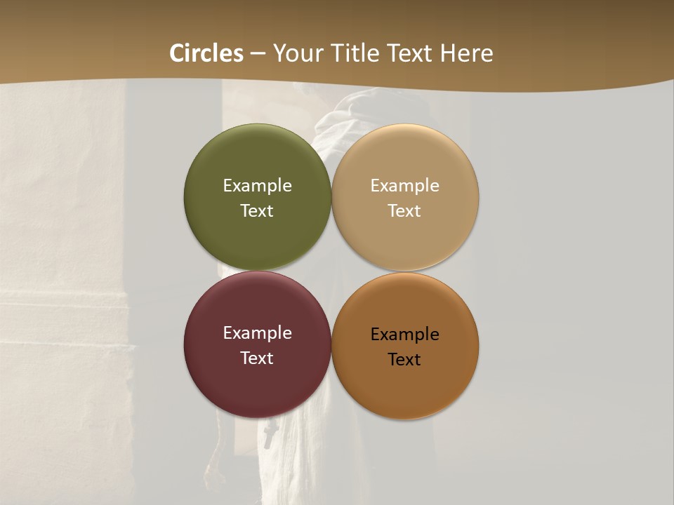 A Man Sitting On The Ground In Front Of A Building PowerPoint Template