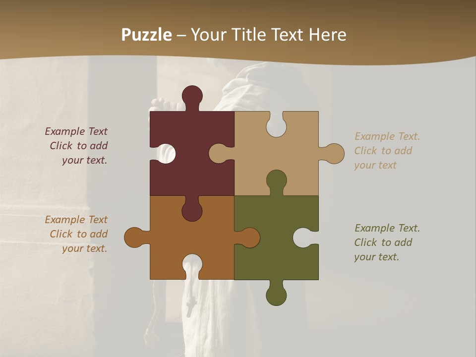 A Man Sitting On The Ground In Front Of A Building PowerPoint Template