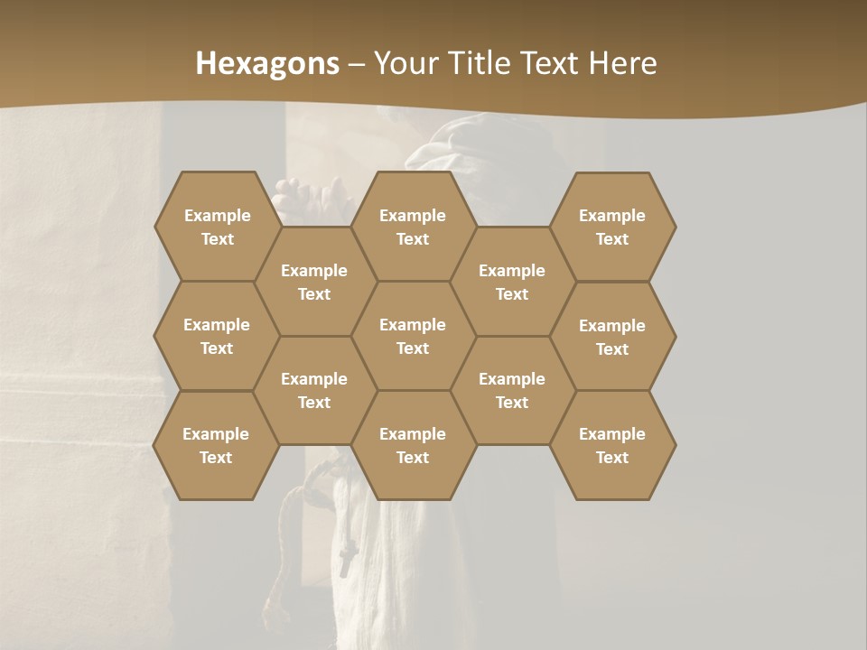 A Man Sitting On The Ground In Front Of A Building PowerPoint Template