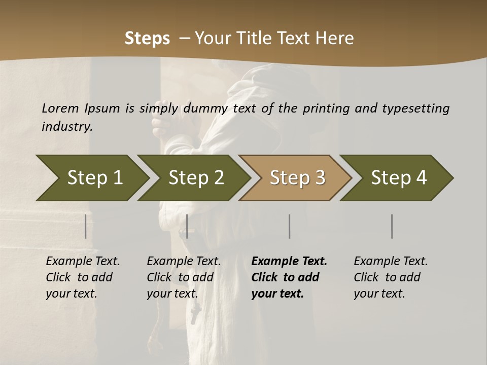 A Man Sitting On The Ground In Front Of A Building PowerPoint Template