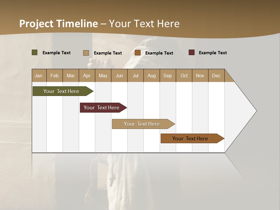 A Man Sitting On The Ground In Front Of A Building PowerPoint Template