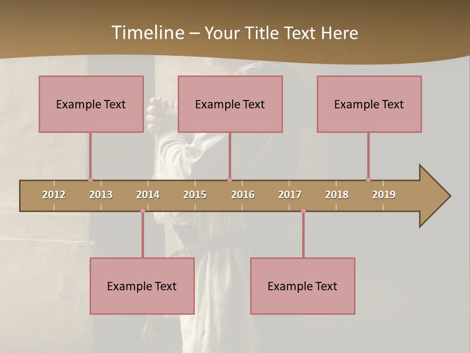 A Man Sitting On The Ground In Front Of A Building PowerPoint Template