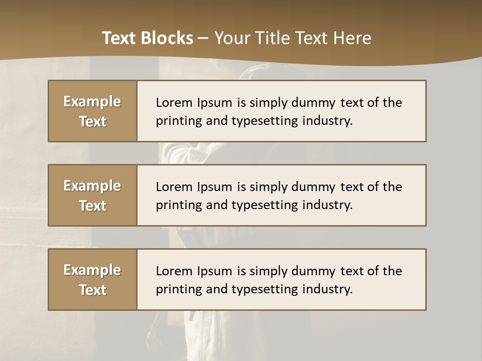 A Man Sitting On The Ground In Front Of A Building PowerPoint Template