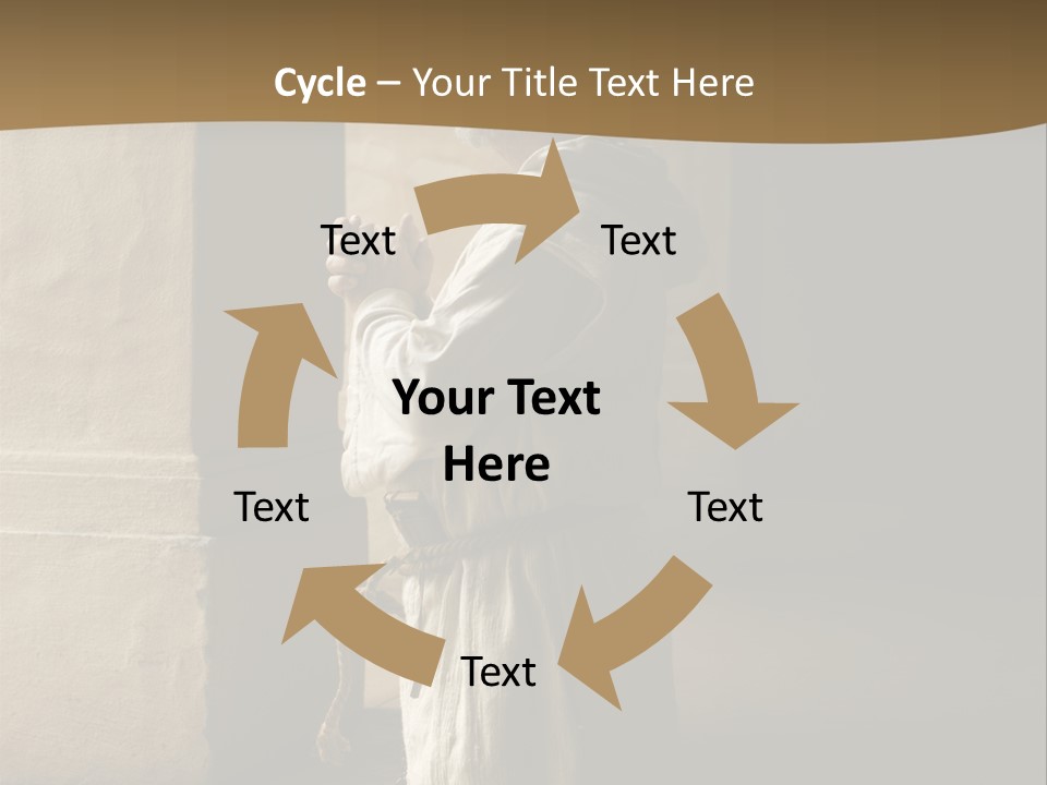 A Man Sitting On The Ground In Front Of A Building PowerPoint Template