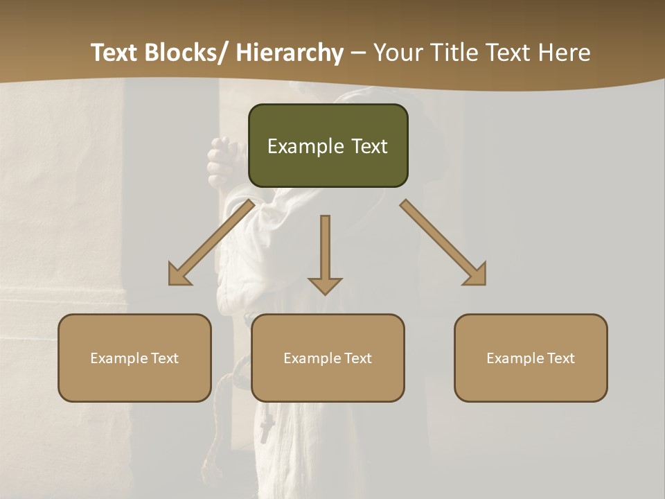 A Man Sitting On The Ground In Front Of A Building PowerPoint Template