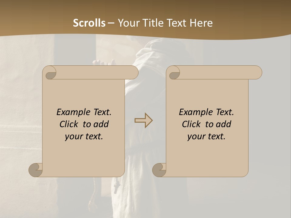 A Man Sitting On The Ground In Front Of A Building PowerPoint Template