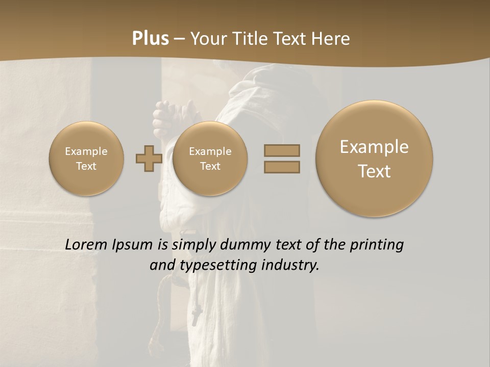 A Man Sitting On The Ground In Front Of A Building PowerPoint Template