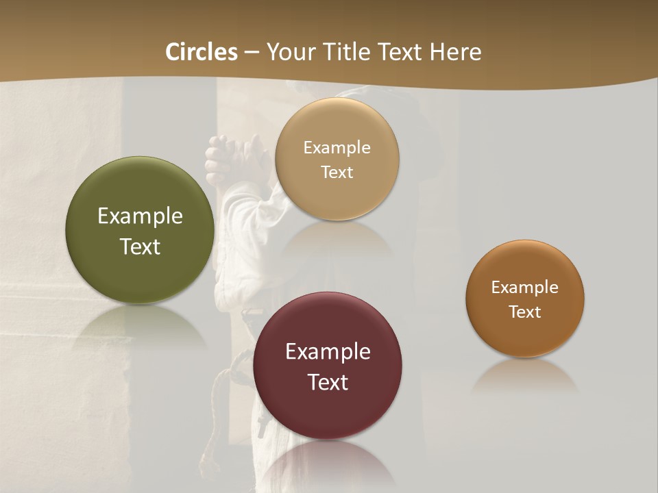 A Man Sitting On The Ground In Front Of A Building PowerPoint Template