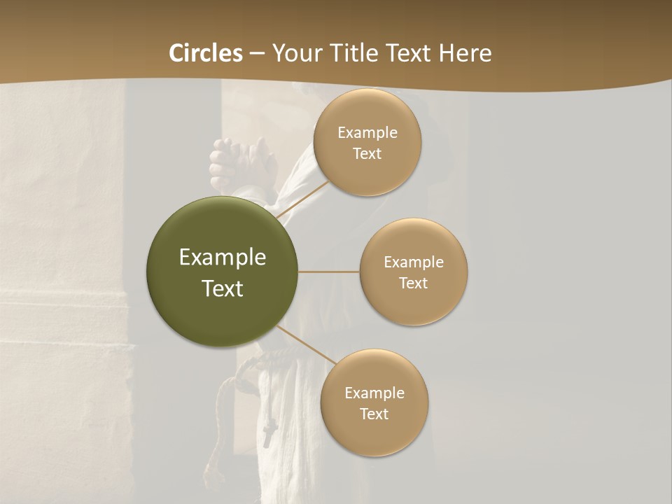 A Man Sitting On The Ground In Front Of A Building PowerPoint Template