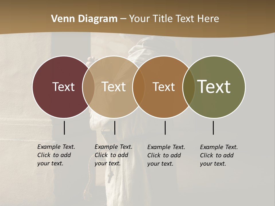 A Man Sitting On The Ground In Front Of A Building PowerPoint Template
