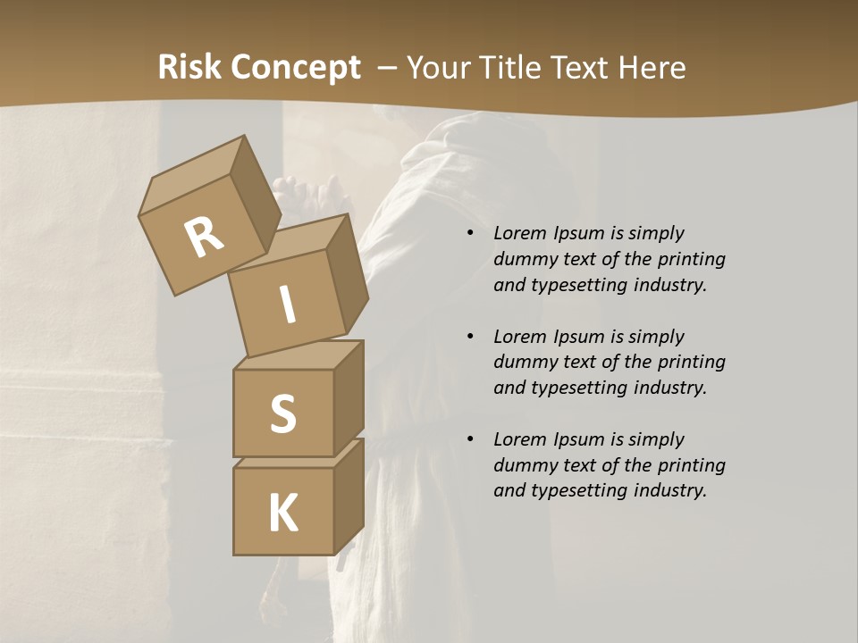 A Man Sitting On The Ground In Front Of A Building PowerPoint Template