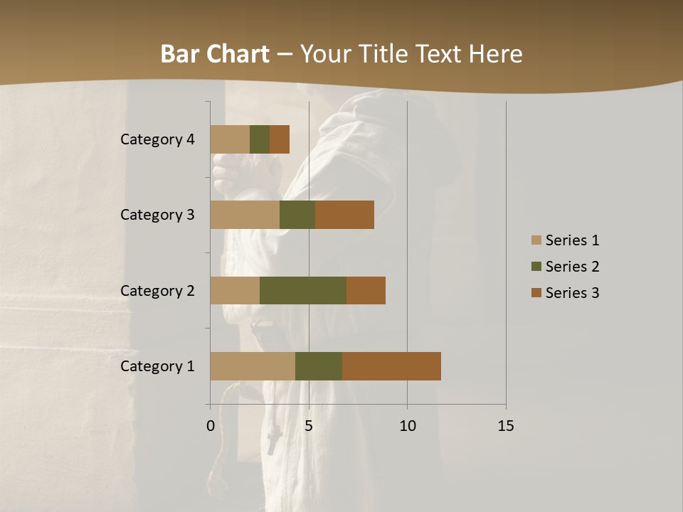 A Man Sitting On The Ground In Front Of A Building PowerPoint Template