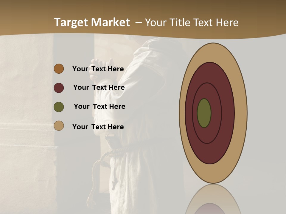 A Man Sitting On The Ground In Front Of A Building PowerPoint Template