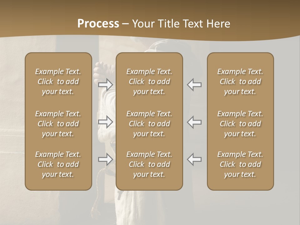 A Man Sitting On The Ground In Front Of A Building PowerPoint Template