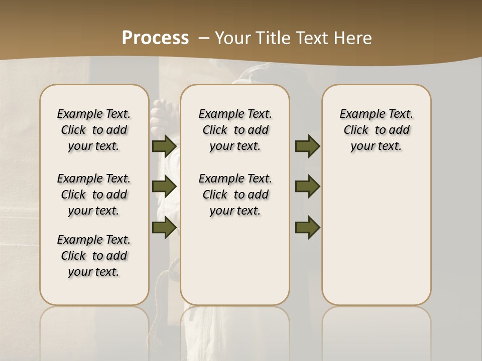 A Man Sitting On The Ground In Front Of A Building PowerPoint Template