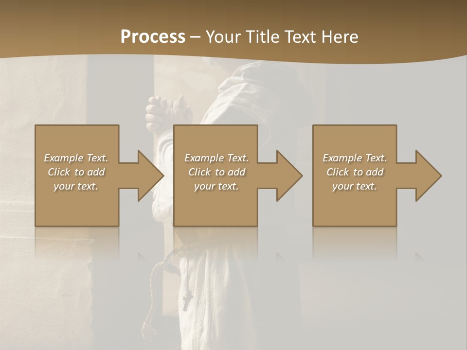 A Man Sitting On The Ground In Front Of A Building PowerPoint Template