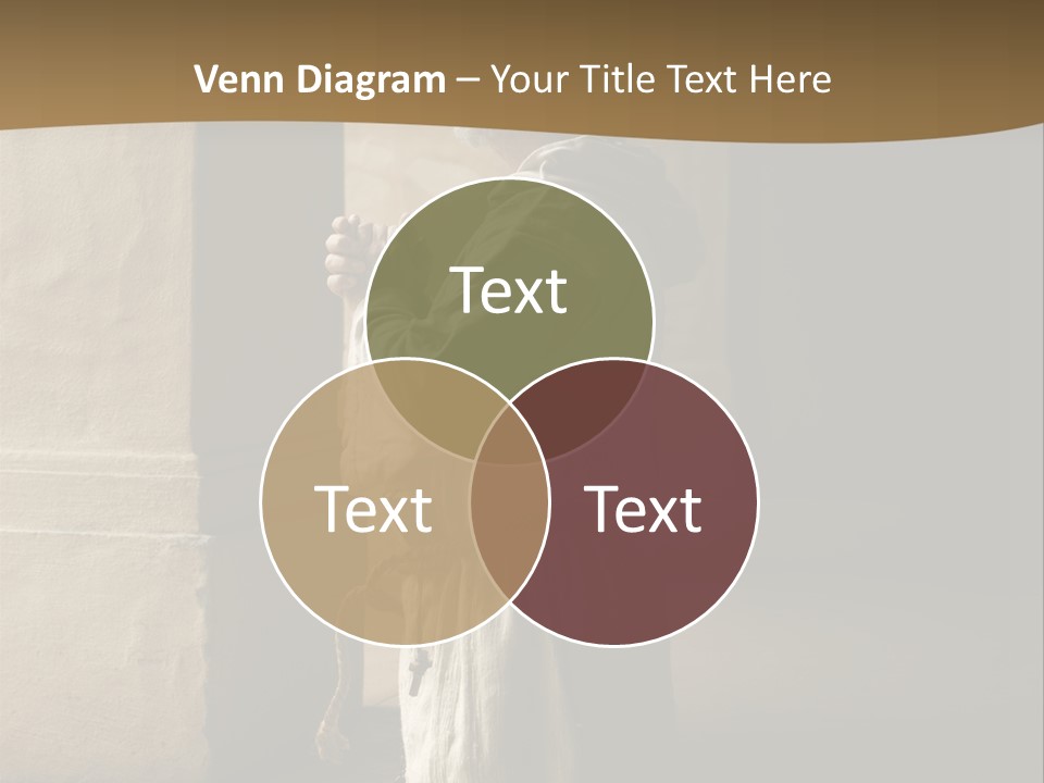 A Man Sitting On The Ground In Front Of A Building PowerPoint Template