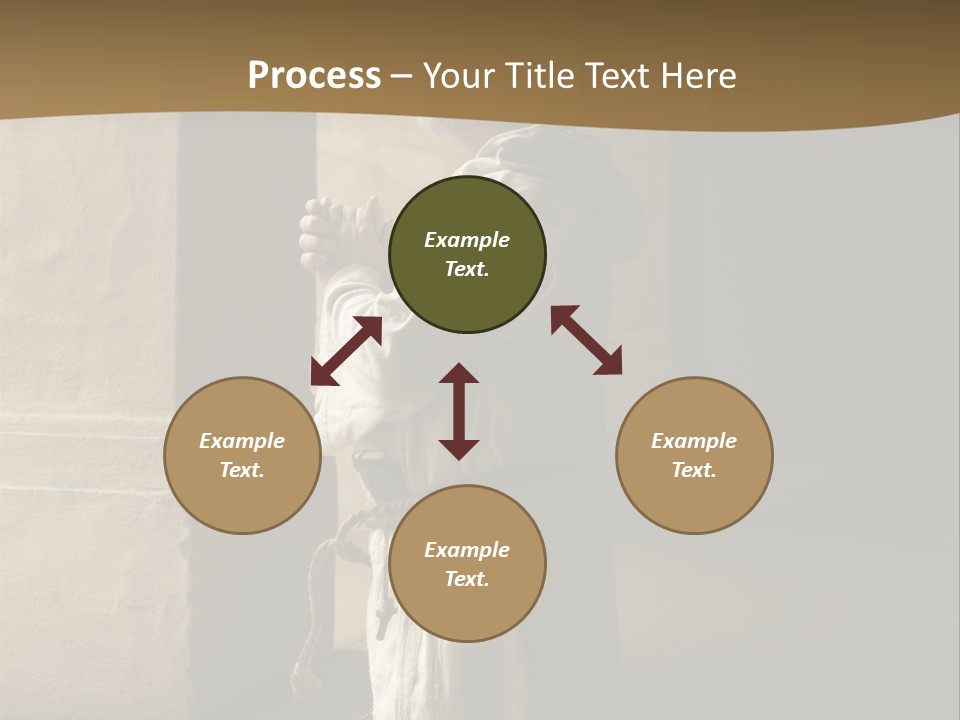 A Man Sitting On The Ground In Front Of A Building PowerPoint Template