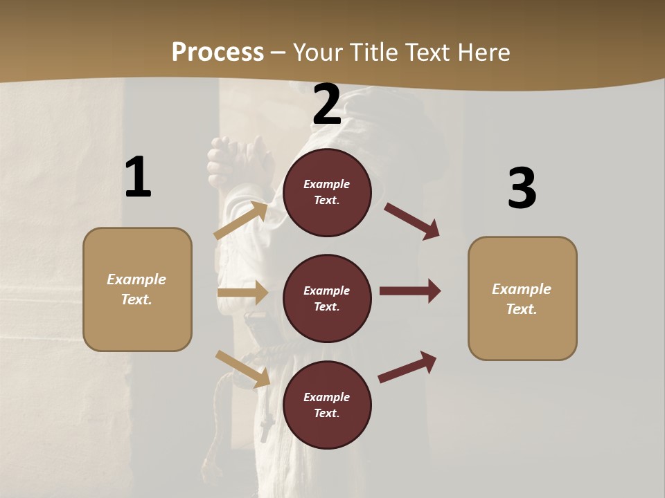 A Man Sitting On The Ground In Front Of A Building PowerPoint Template