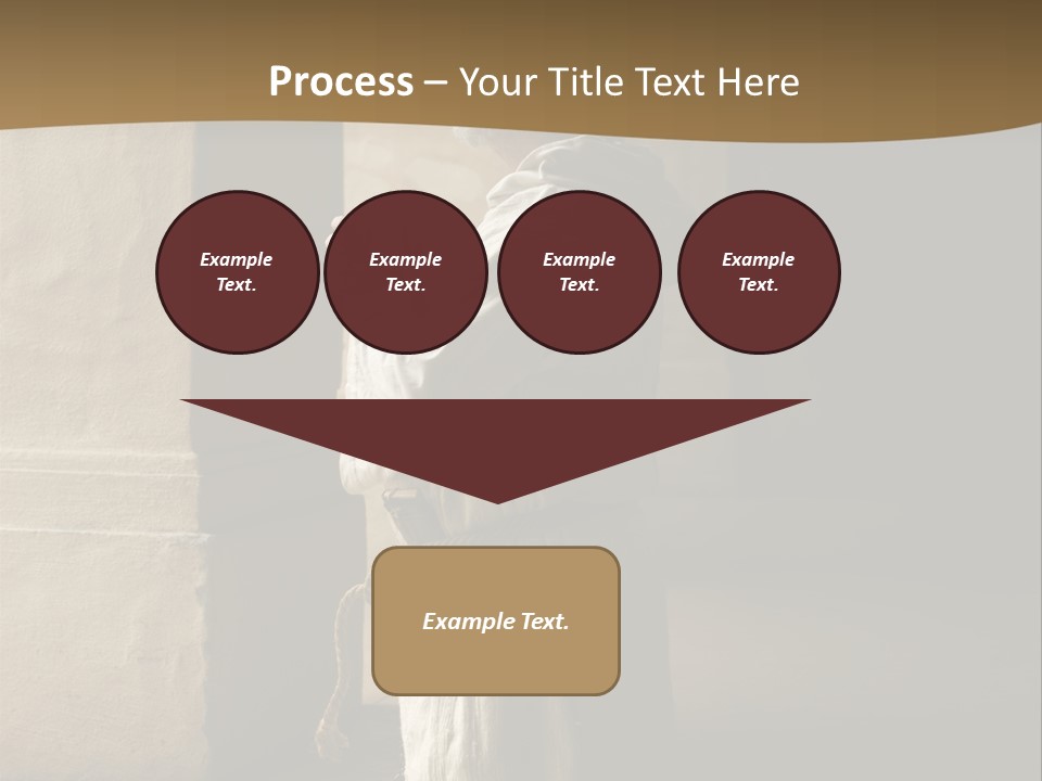 A Man Sitting On The Ground In Front Of A Building PowerPoint Template