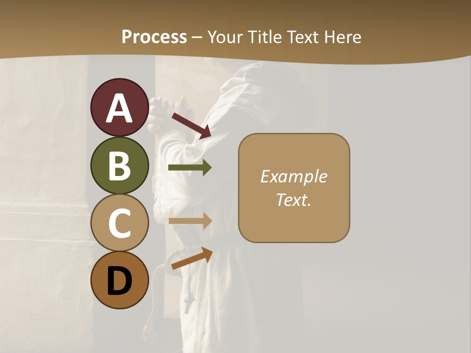 A Man Sitting On The Ground In Front Of A Building PowerPoint Template