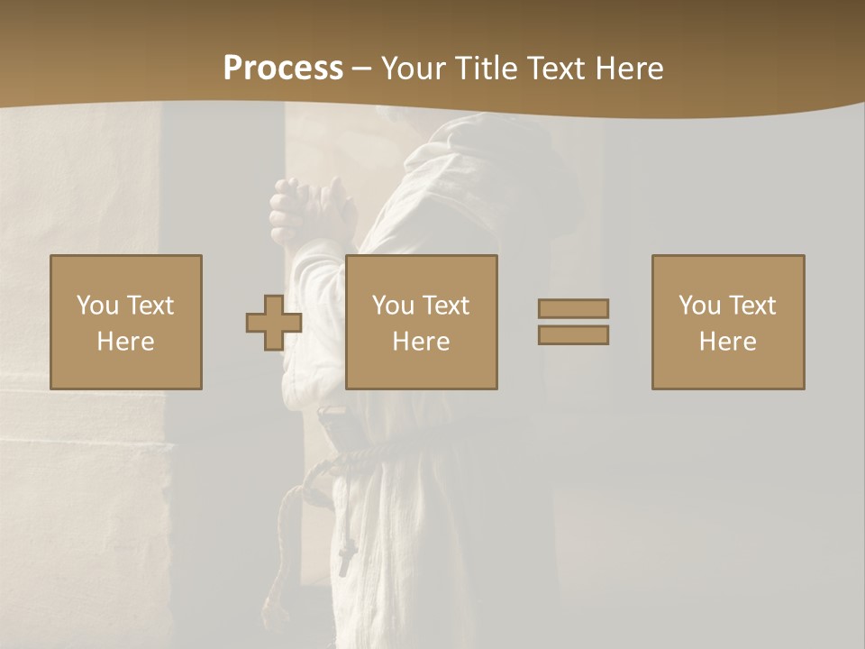 A Man Sitting On The Ground In Front Of A Building PowerPoint Template