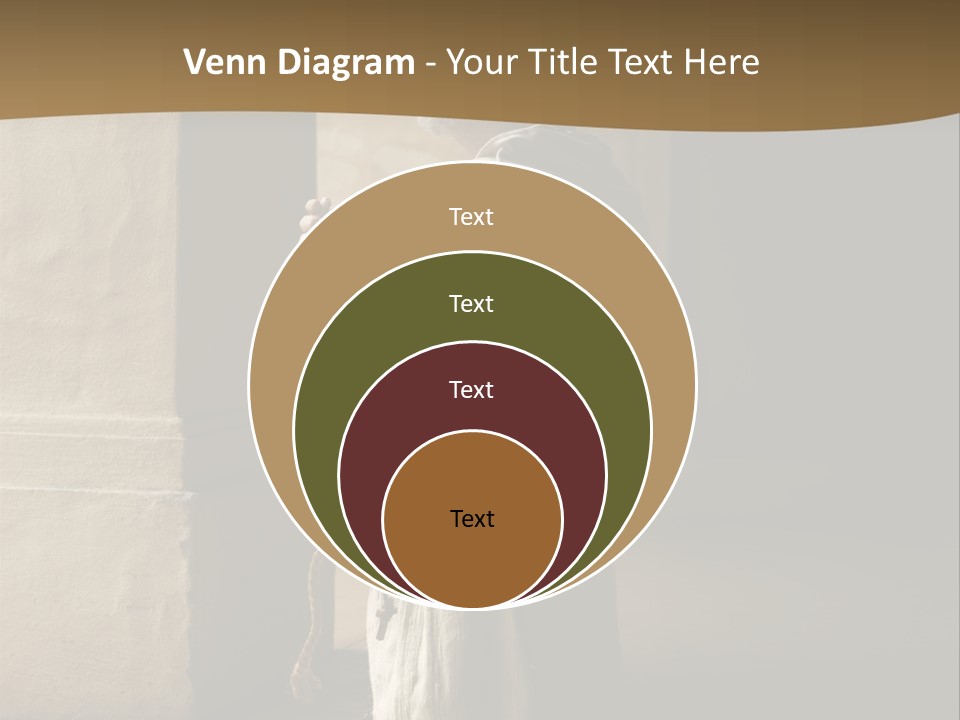 A Man Sitting On The Ground In Front Of A Building PowerPoint Template